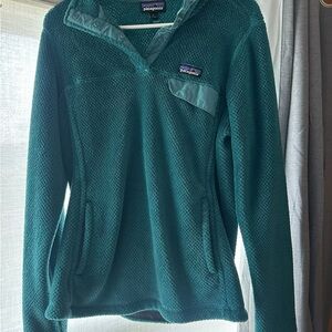 Patagonia Turquoise Button-Up Fleece